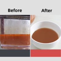 Filtre à huile de soupe pour la cuisson Filtre à graisse Séparateur de filtration Bouillon de cuisine Sac de graisse Entonnoir en maille Écumoire Système de stock Pichet