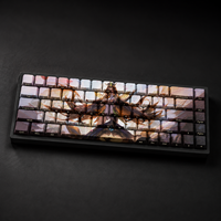 68 Keys Side Engraved PBT Dye Sublimation Keycaps Full Set OEM Profile for Mechanical Keyboard Compatible MX Switches