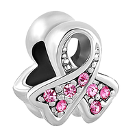 Prix de gros : Breloque en strass et perles de ruban, plaqué rhodium, accessoire de bijouterie fantaisie, cadeau mignon pour bracelets, usine de bijoux