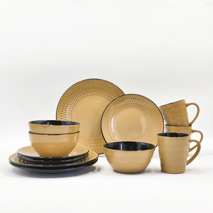 Bộ đồ ăn bằng gốm 16 mảnh tinh tế Thủ Công Được làm bằng thủ công tuyệt vời Bộ đồ ăn chất lượng tuyệt vời - Product Image 1