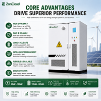 Système de Stockage d'Énergie Solaire Tout-en-un ESS 20kW 50kWh LiFePO4 avec Onduleur Intégré et Armoire de Batterie, Protection IP65, Hybride/Hors Réseau/Sur Réseau