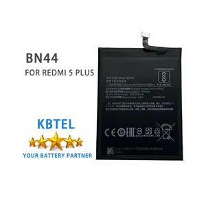 Batterie de téléphone portable BN44 pour Xiaomi Redmi 5 Plus Batterie au lithium polymère de remplacement Batteries Redmi