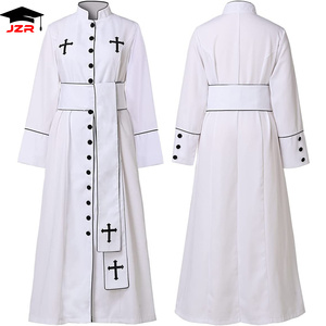 Costume de Prêtre Noble pour Adulte, Robe de <span class=keywords><strong>Pasteur</strong></span> Religieux, Tenue de Prêtre pour Halloween et Fêtes de Purim - Product Image 3