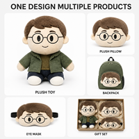 Jouets en peluche personnalisés unisexes avec lunettes, en coton, fabrication directe d'usine OEM/ODM, fabricant de jouets en peluche, jouets en peluche amusants