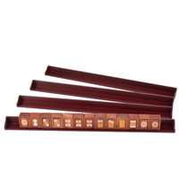 Jeu de tuiles de mahjong en bois massif de palissandre 37,5x21,5x28mm Grand format 144 tuiles + 2 tuiles personnalisées Emballage avec logo inclus