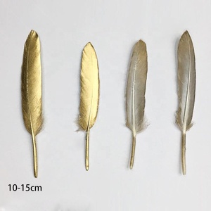 Giá Rẻ Bán Duy Nhất Hai Mặt Phun Vàng 10-15 Cm Nhỏ Lông Ngỗng Mũ Trang Trí Lông Cho Trẻ Em Tự Làm - Product Image 3