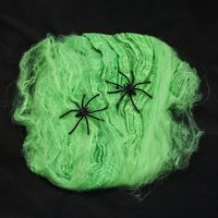 100g Jaring Laba-laba Dekorasi Halloween, Jaring Laba-laba Halloween untuk Dekorasi Pesta di Dalam & Luar Ruangan, Rumah Hantu, Halaman, Beranda