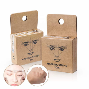 Preentintado blanco negro ceja mapeo hilo cadena Microblading suministros CEJA para maquillaje permanente ceja caja - Product Image 5