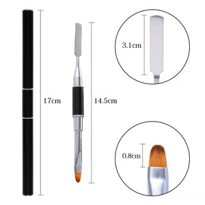 Pinceau à double tête rapide pour photothérapie et stylo applicateur de colle en acier pour extension et gaufrage d'ongles - Product Image 3