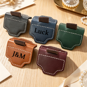 Personalized Laser Engraving <b>Bookmark</b> Blanks PU Leather Magnetic Book Clip 2 Styles Strong Magnet Reading <b>Gift</b> Wholesale - Product Image 3