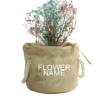Sac de rangement en jute imperméable pour vêtements en chanvre, avec cordon de serrage, vente en gros d'usine