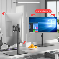 Nouveau support de bureau en acier laminé à froid pour moniteur de 17 à 43 pouces, bras réglable en hauteur, noir, compatible VESA 75x75mm, capacité 15 kg, en stock