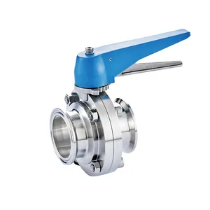 Sanitary Manual Butterfly Valve With Multi Position Gripper
