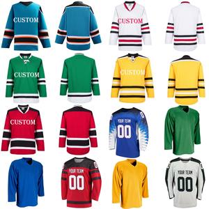 사용자 정의 통기성 니트 자수 훈련 유니폼 세트 맞춤형 대학 팀 청소년 착용 카모 양말 남성용 아이스 하키 저지 - Product Image 3