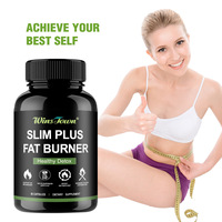 Capsules Brûle-Graisse Slim Plus Direct Usine, 60 Comprimés, Fibres Alimentaires, Détox Saine, Boost Métabolisme, Réduction de l'Appétit