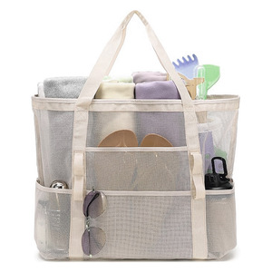 Bolsa de playa de malla resistente al agua, bolsa de almacenamiento para viajes, para zapatos, trajes de baño, uso al aire libre - Product Image 3