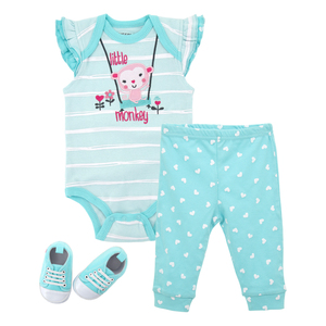 <span class=keywords><strong>Abbigliamento</strong></span> <span class=keywords><strong>estivo</strong></span> per bambini e ragazzi Set di <span class=keywords><strong>abbigliamento</strong></span> per neonati maglietta a manica corta da bambino neonato + calzino 3 pezzi Set di abiti - Product Image 2