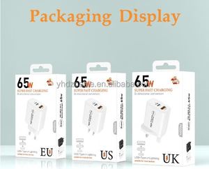เครื่องชาร์จ USB 65W ชาร์จเร็ว USB+2 พอร์ต Type-C ของแท้ พกพาสะดวก ชาร์จได้หลายอุปกรณ์ ใช้ได้ทั่วโลก - Product Image 4