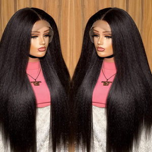 วิกผมด้านหน้า13X6 HD วิกผมลูกไม้สวิส yaki ลูกไม้ด้านหน้า12A บราซิลเลียน - Product Image 3