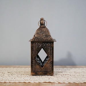 Lanterna Marocchina Ferro Traforato Portacandele Vintage Festa Ambiente Decorazione Casa Artigianato - Product Image 5