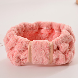Bandeau de maquillage en microfibre, serviette faciale personnalisée, spa, nœud papillon, accessoires pour cheveux de fille, bandeau pour femmes, vente en gros - Product Image 4