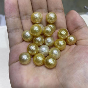 ไข่มุกเซมิร์ ขนาด 11-12 มม. ไข่มุกน้ำเค็ม นันยาง ทอง ลูกปัดงานฝีมือญี่ปุ่น ไข่มุกฮวา แกะสลัก ลูกปัดแบบกระจาย - Product Image 4