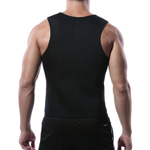LangQin Men Neoprene Sauna Suit Waist <b>Trainer</b> Medium Control Hook-and-Eye Design Body Tank Top Tummy Fat Burning <b>Weight</b> Loss - Product Image 5