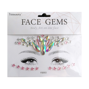 Adesivo <span class=keywords><strong>personalizzato</strong></span> per il <span class=keywords><strong>tatuaggio</strong></span> con le gemme per gli occhi trucco Sexy per il viso Waterpro di strass ragazze per il viso colorato finto <span class=keywords><strong>tatuaggio</strong></span> temporaneo - Product Image 2