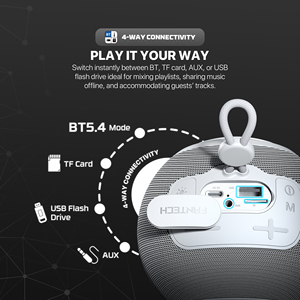 FANTECH BS161 Portable BT Wireless <strong>Speaker</strong> TWS 4-Way Connectivity TF Card Party Use Hands-Free Call RGB Mini Deep Bass <strong>Speakers</strong> - Product Image 4