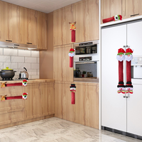 Vente en gros de housses de poignée de réfrigérateur de Noël, protège-four à micro-ondes mignons et créatifs, décorations de cuisine pour la maison, fournisseur en gros, personnalisable