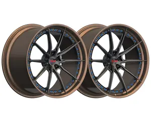 Custom Passenger 2 pieces Concave Bronze Finish 5x114.3 Forged Car Alloy Wheels