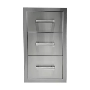 Кемпинг Сад Открытый для вечеринки барбекю кухонный островной ящик из нержавеющей стали для хранения тройной ящик - Product Image 1