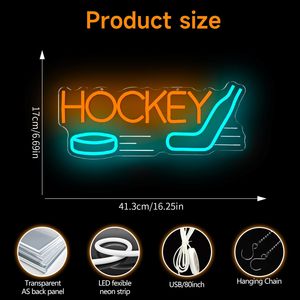 Ice Hockey Letreros Neon LED dimmable USB powered ambient <b>light</b> store <b>window</b> decoration <b>light</b> street indicator <b>light</b> Customized - Product Image 4