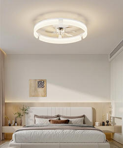 Ventilateur de plafond en métal à 7 pales, faible bruit (<30 dB), moteur CC à 6 vitesses, lumière LED à intensité variable, application intelligente et télécommande, pour chambre à coucher - Product Image 3