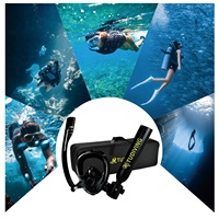 TUDIVING Livraison Rapide 0.5L 200bar 3000psi 20Mpa Masque de Plongée Intégral Haute Pression avec Lanière de Sécurité et Valve HPA pour Bouteille de Plongée Sous-Marine