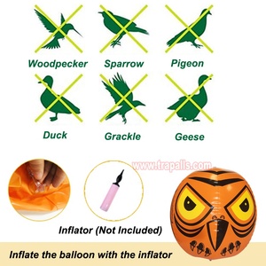 Ballon <span class=keywords><strong>Répulsif</strong></span> Gonflable Haute Qualité Effet Visuel Effrayant pour Oiseaux - Anti-Nuisibles pour Jardin Extérieur - Product Image 4