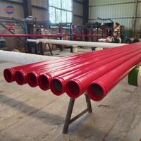 Tuyau d'incendie 2 pouces Schedule 40 RAL3000 en acier époxy rouge pour projet de lutte contre l'incendie ASTM A795 A53 homologué UL FM
