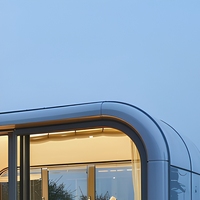 Cabine portable Apple de 5 m² avec salle de bain intégrée, chambre et climatiseur pour hôtel ou villa
