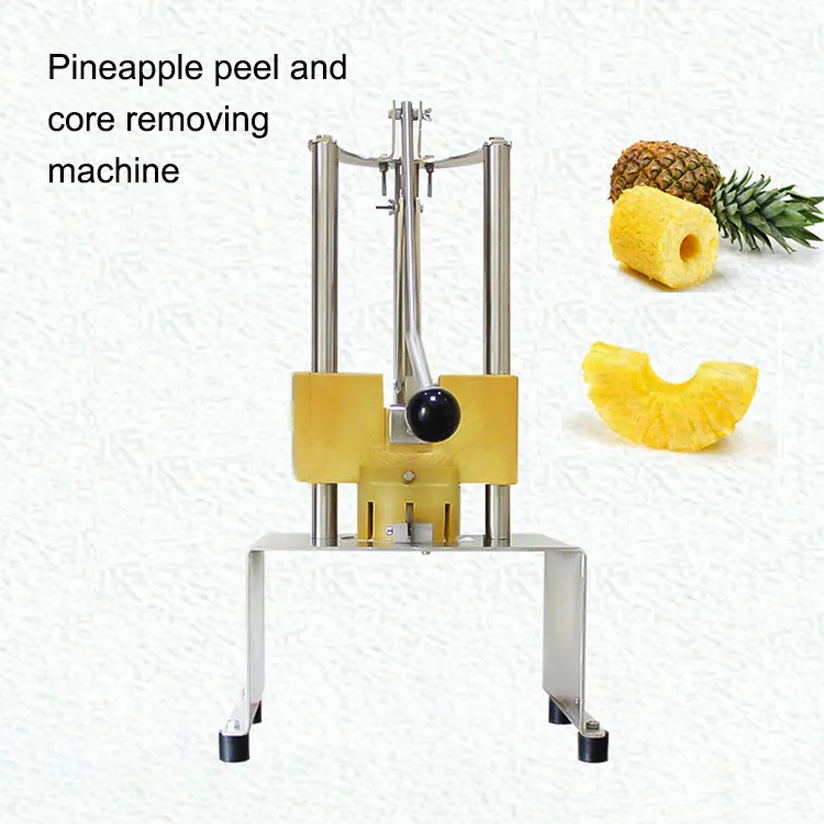 Cortador e fatiador de abacaxi industrial, máquina elétrica de cortar abacaxi