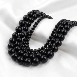 <span class=keywords><strong>Perles</strong></span> rondes <span class=keywords><strong>en</strong></span> tourmaline noire naturelle <span class=keywords><strong>en</strong></span> vrac pour la fabrication de bijoux, bracelets et colliers - Product Image 6