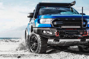 Bumper Depan Mobil HM Steel untuk Ranger Raptor T6T7T8 2012-2021 Dengan Braket Winch LED Bullbar untuk Ranger Raptor - Product Image 6