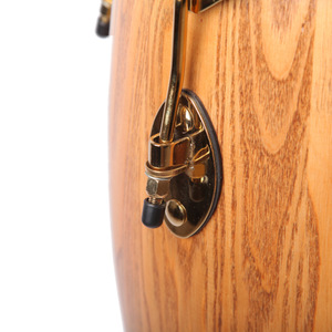 Professional Yang <b>Wood</b> Conga Drum Set 10"+11" Inch with Separate Gold Plated Stand Cowhide Drumhead Latin Percussion Hand Drum - Product Image 5