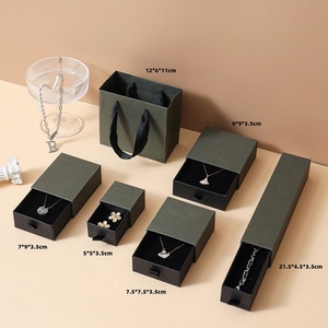 Eco Friendly Jewellery <b>Box</b> Personalized Custom logo <b>Ring</b> Necklace Earring Bracelet Packaging Cardboard Paper Drawer Jewelry <b>Box</b> - Product Image 1