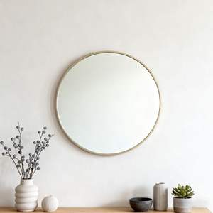 Panel de cristal transparente plateado personalizado de <span class=keywords><strong>2</strong></span>-8mm, decoración de pared de tienda minorista moderna, <span class=keywords><strong>espejo</strong></span> de pared sin marco ovalado para dormitorio - Product Image 6