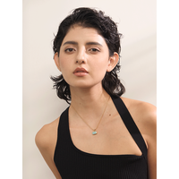 Collier pendentif chic en acier inoxydable avec pierre naturelle amazonite carrée JINYOU 265, bijoux de haute qualité exclusifs