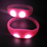 Pulsera LED de Silicona con Control Remoto, Regalo de Boda, Logotipo Personalizado, 7 Colores, Pulseras Luminosas para KTV, Control por Voz