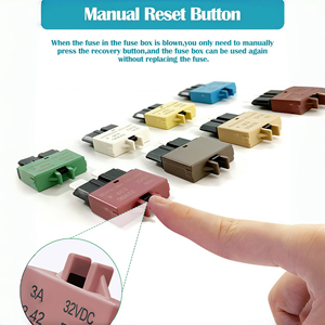 Sekring pemutus sirkuit Manual otomotif, Sekring 3A 5A 10A 15A 20A 25A 30A, pemutus sirkuit Sekring pisau ATC standar mobil 32V - Product Image 3