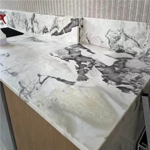 Carreaux de marbre blanc d'huître en pierre de luxe - Product Image 3