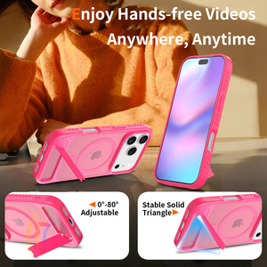 Funda <span class=keywords><strong>de</strong></span> Lujo 2026 con Soporte Magnético para iPhone 17 Pro Max, Carcasa Rígida <span class=keywords><strong>de</strong></span> TPU y PC, Acabado Mate Esmerilado, Fundas para iPhone - Product Image 3