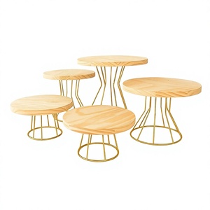 Eco friendly Minimalistic wood Round Wood <b>Cake</b> <b>Stand</b> Handmade Pedestal Dessert Display for Wedding Birthday Party Home Hotel - Product Image 2